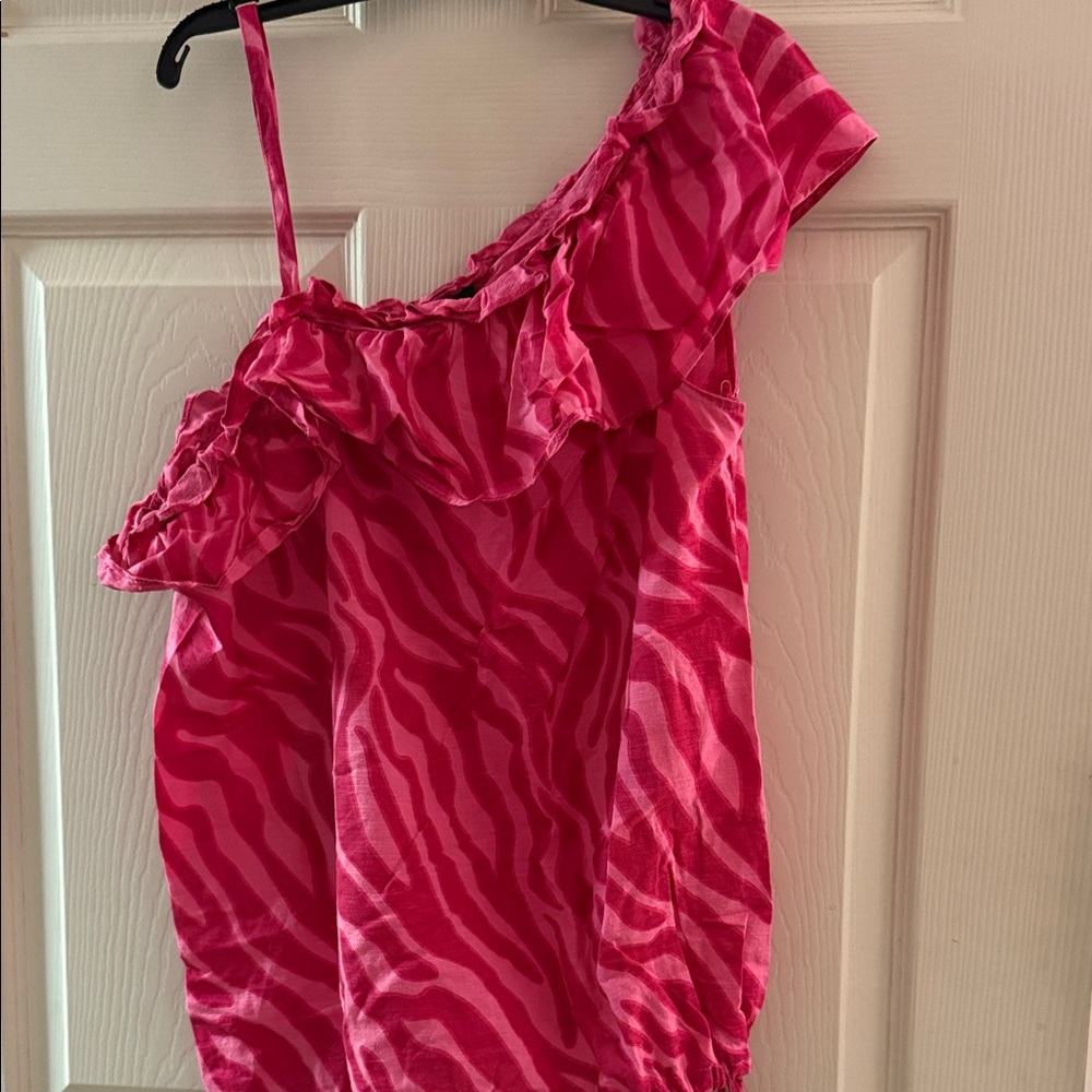 Pink Zebra Print Women's Top